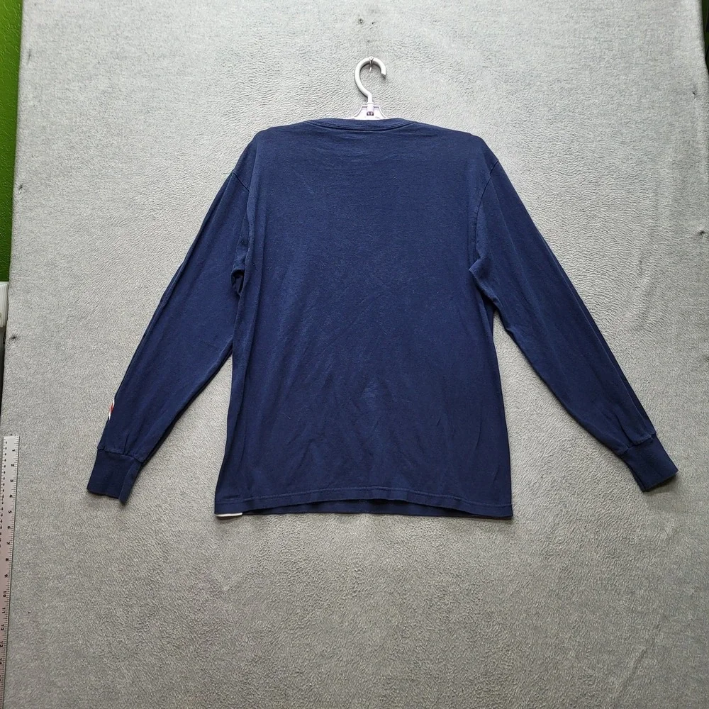 New England Patriots Men Shirt M Navy Majestic‎ Logo Long Sleeve